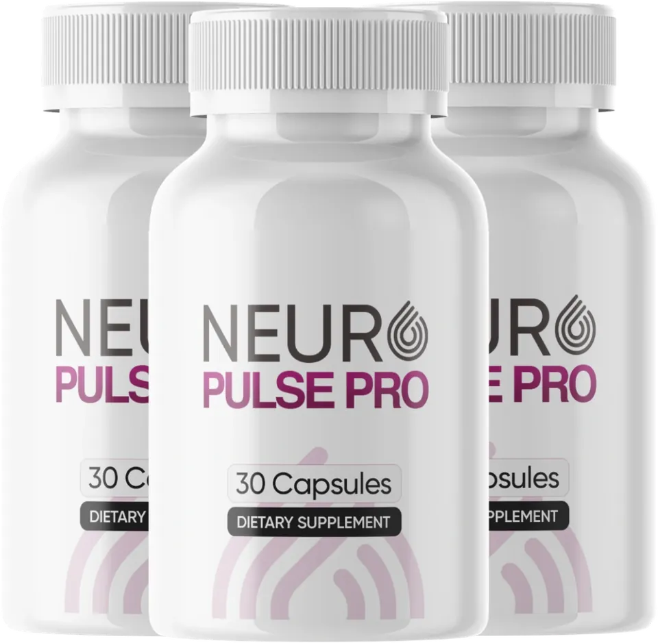 Three bottles of Neuro Pulse Pro, 30 capsules each, dietary supplement
